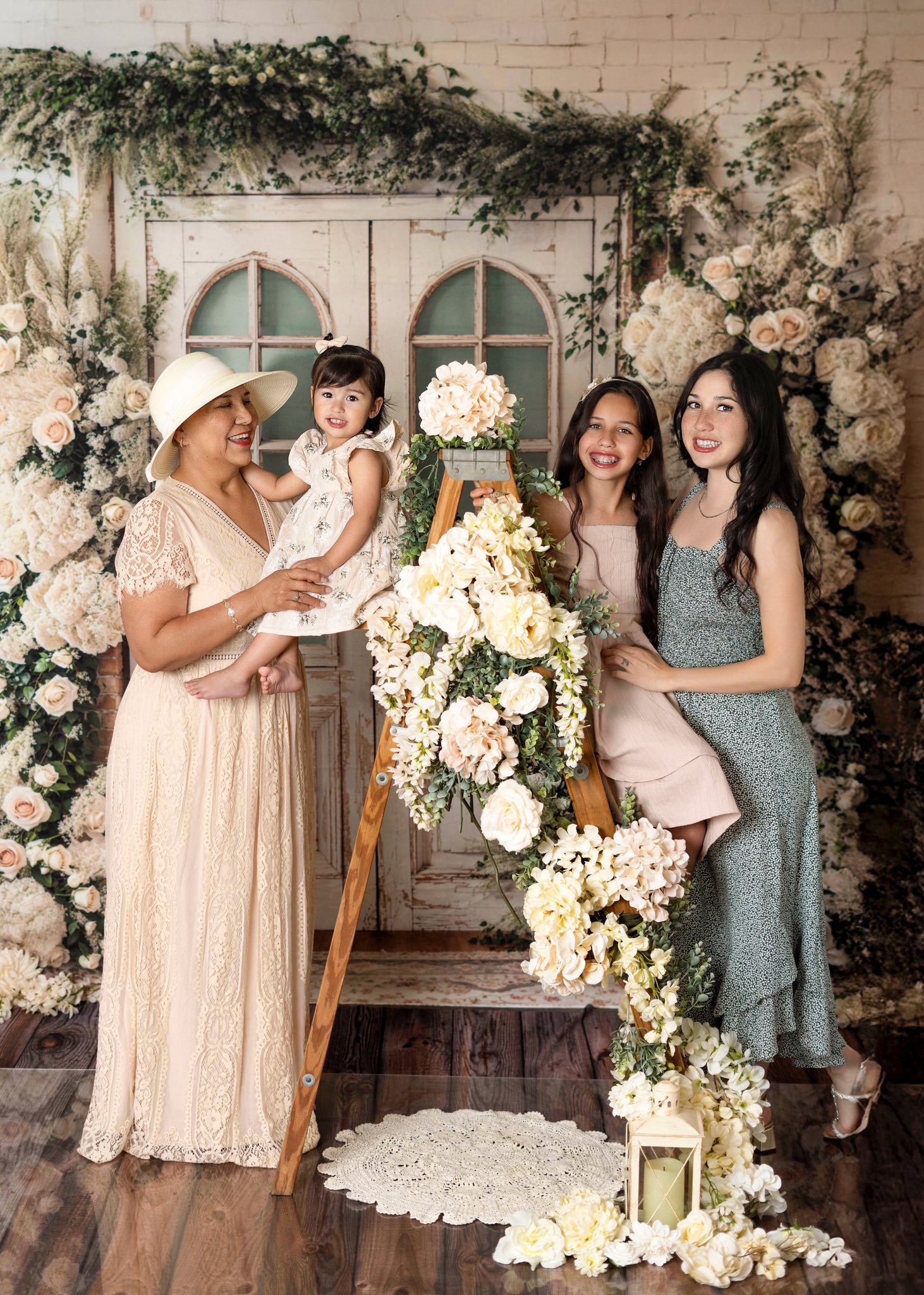 Kate Spring Wedding Floral Door Backdrop Designed by Emetselch