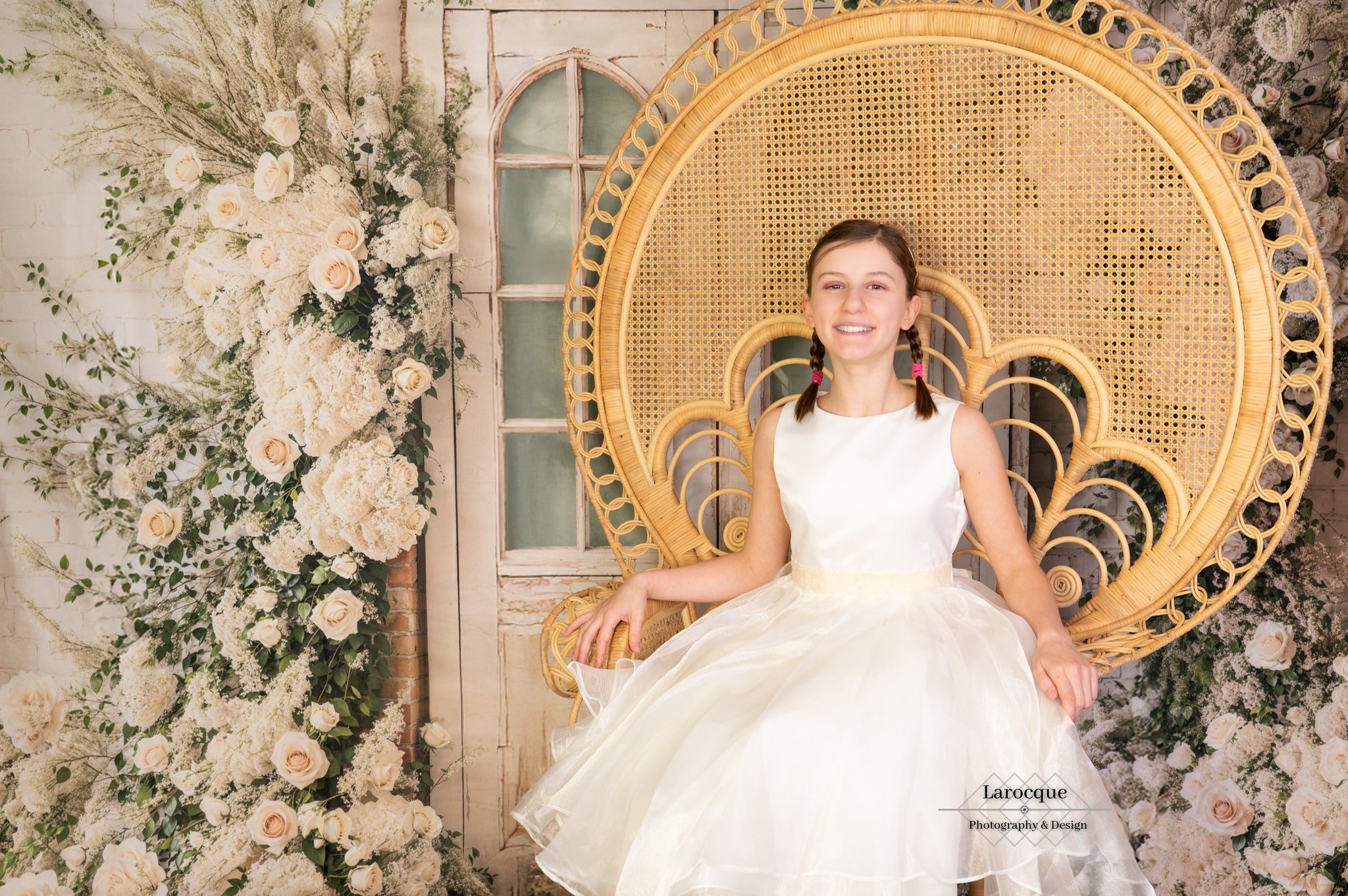 Kate Spring Wedding Floral Door Backdrop Designed by Emetselch