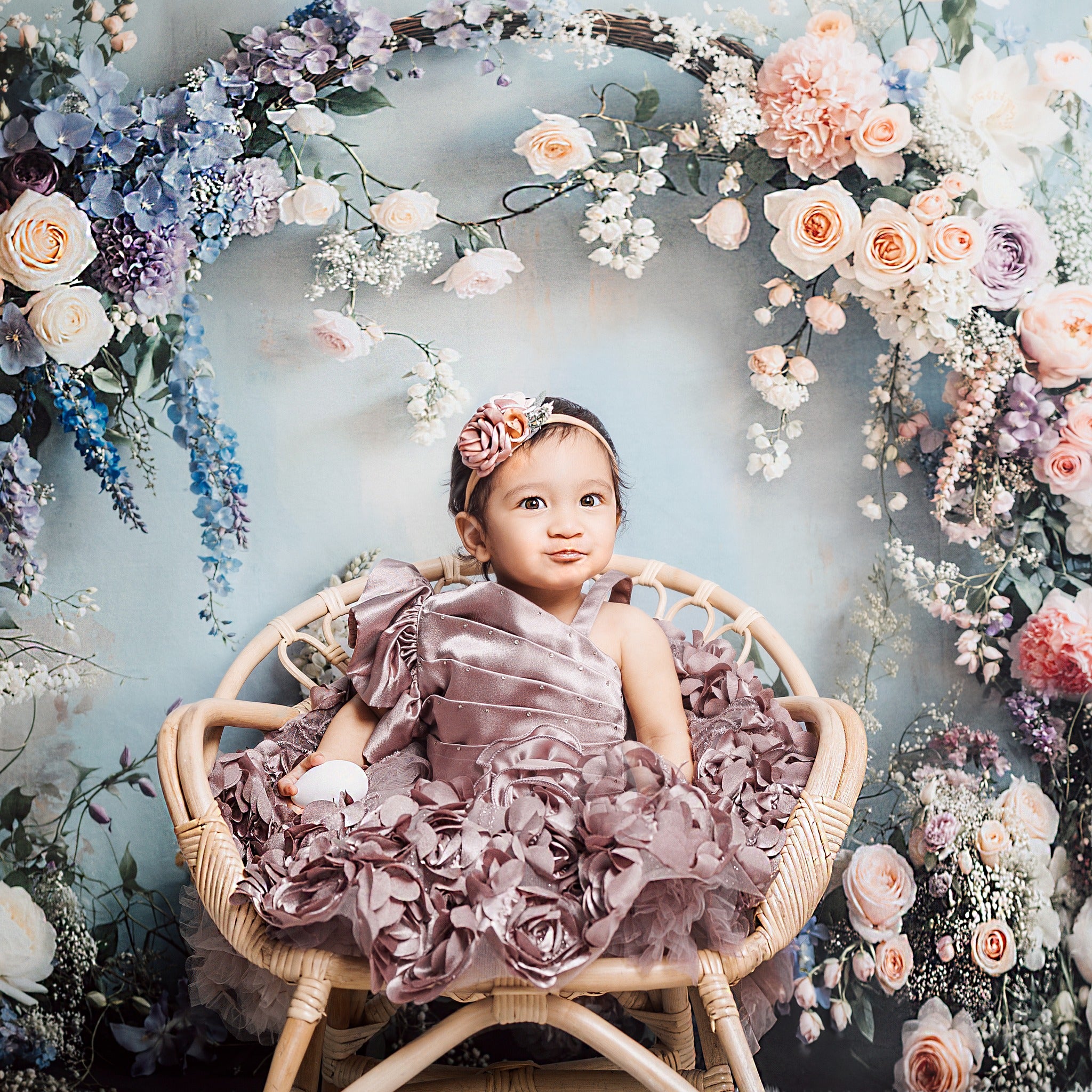 Kate Spring Floral Arch Pastel Backdrop Designed by Emetselch - Kate Backdrop AU
