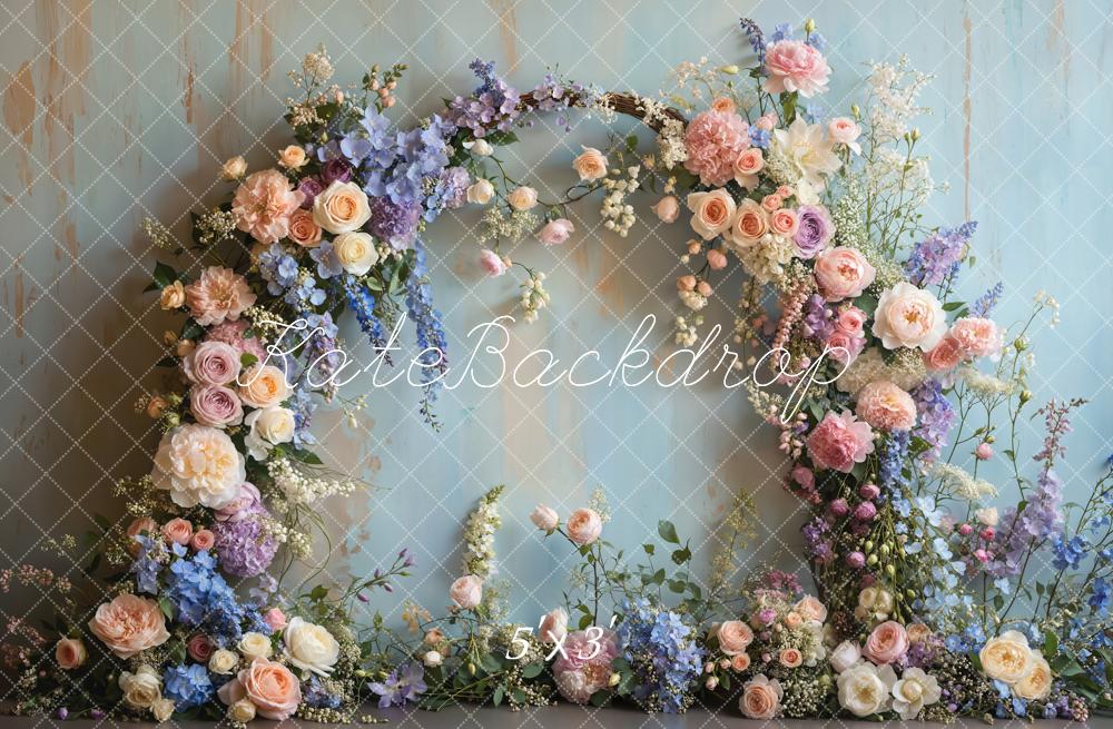 Kate Spring Floral Arch Pastel Backdrop Designed by Emetselch - Kate Backdrop AU