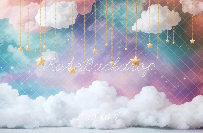 Kate Cake Smash Dreamy Clouds Starry Sky Backdrop Designed by Emetselch - Kate Backdrop AU