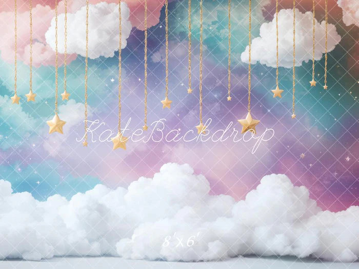Kate Cake Smash Dreamy Clouds Starry Sky Backdrop Designed by Emetselch - Kate Backdrop AU