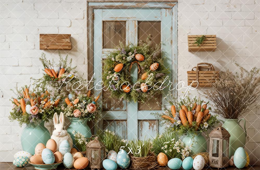 Kate Easter Eggs Bunny Carrot Backdrop Designed by Emetselch - Kate Backdrop AU