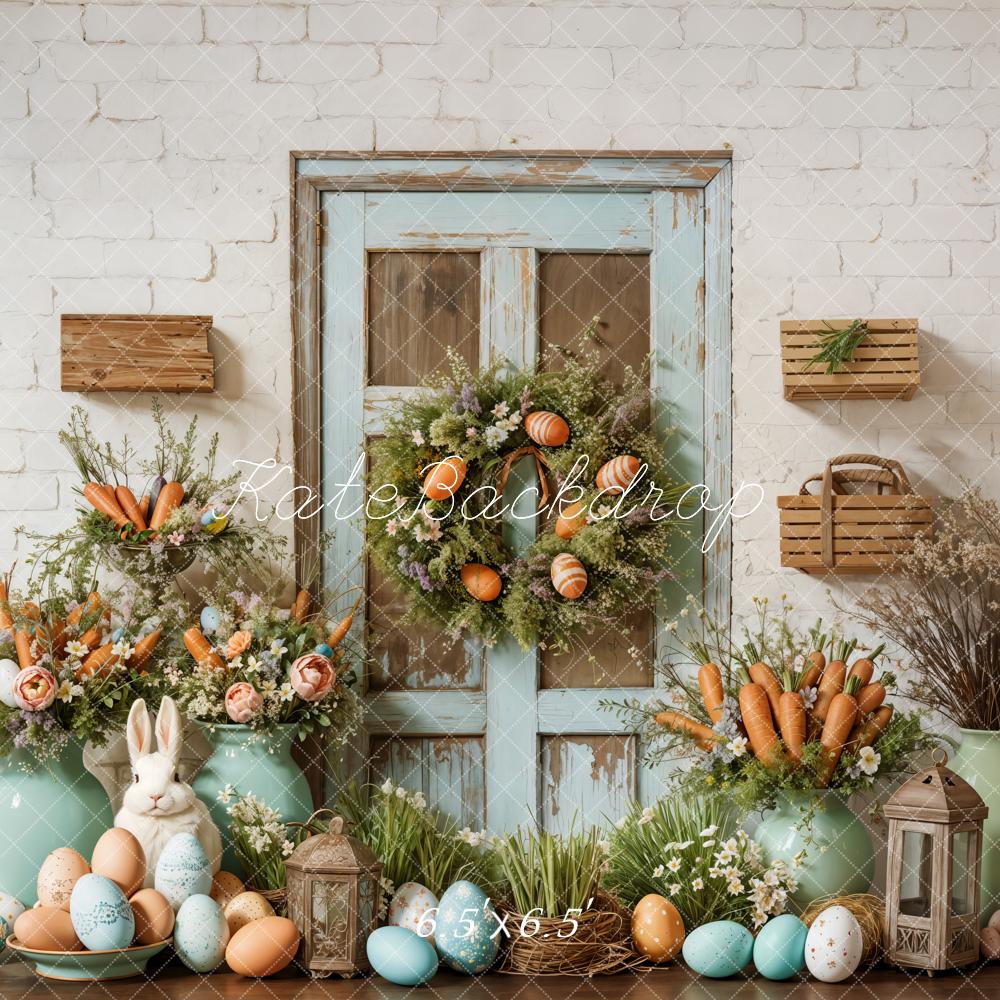 Kate Easter Eggs Bunny Carrot Backdrop Designed by Emetselch - Kate Backdrop AU