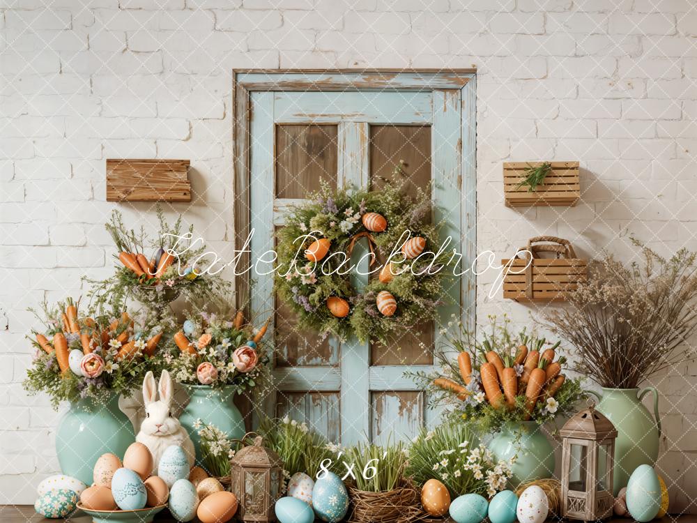 Kate Easter Eggs Bunny Carrot Backdrop Designed by Emetselch - Kate Backdrop AU