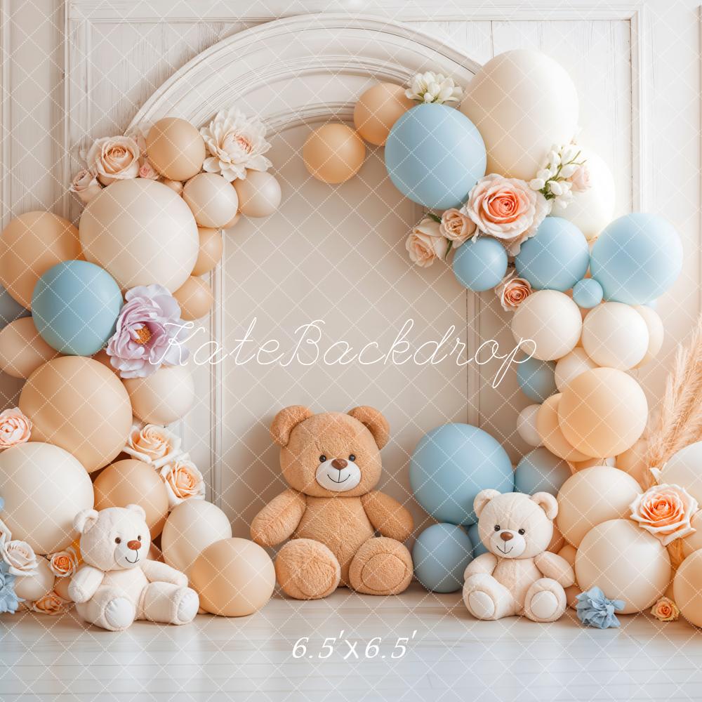 Kate Bear Balloon Arch Boho Backdrop Designed by Emetselch - Kate Backdrop AU