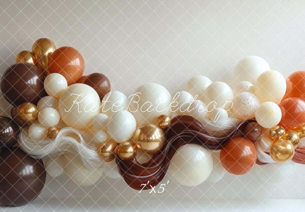 Kate Coffee Balloons Backdrop Designed by Mini MakeBelieve - Kate Backdrop AU