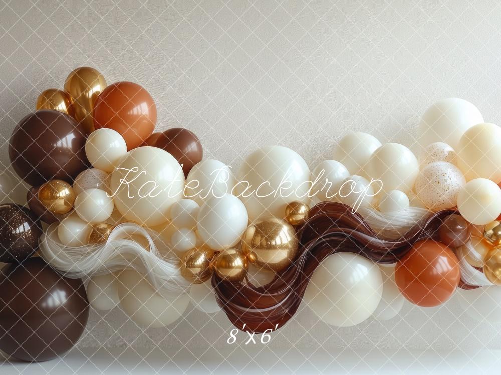 Kate Coffee Balloons Backdrop Designed by Mini MakeBelieve - Kate Backdrop AU