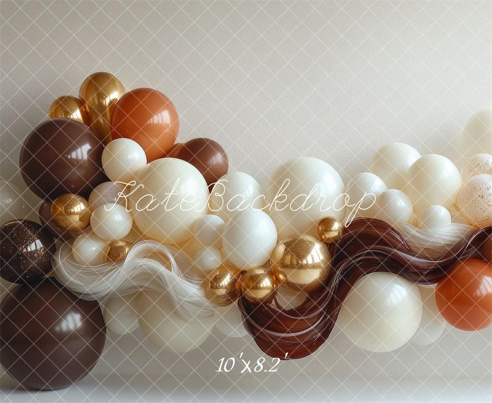 Kate Coffee Balloons Backdrop Designed by Mini MakeBelieve - Kate Backdrop AU