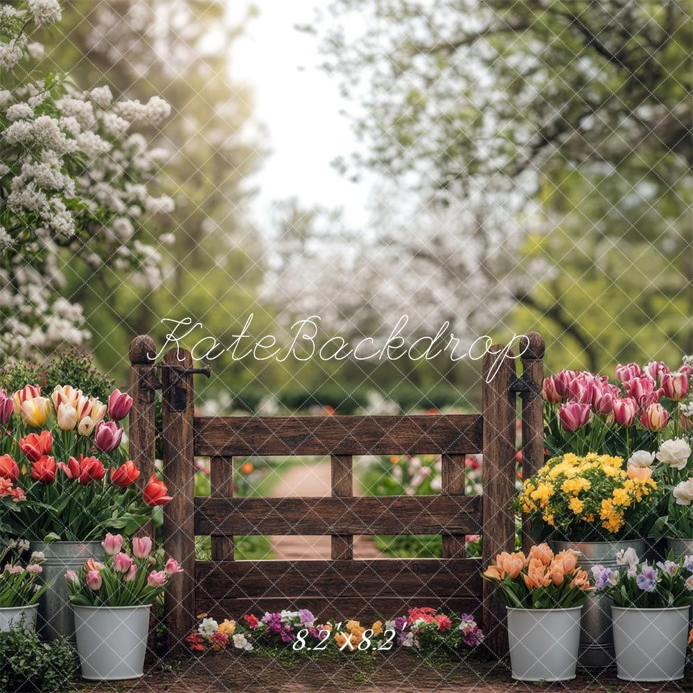 Kate Spring Tulips Garden Backdrop Designed by Mini MakeBelieve - Kate Backdrop AU