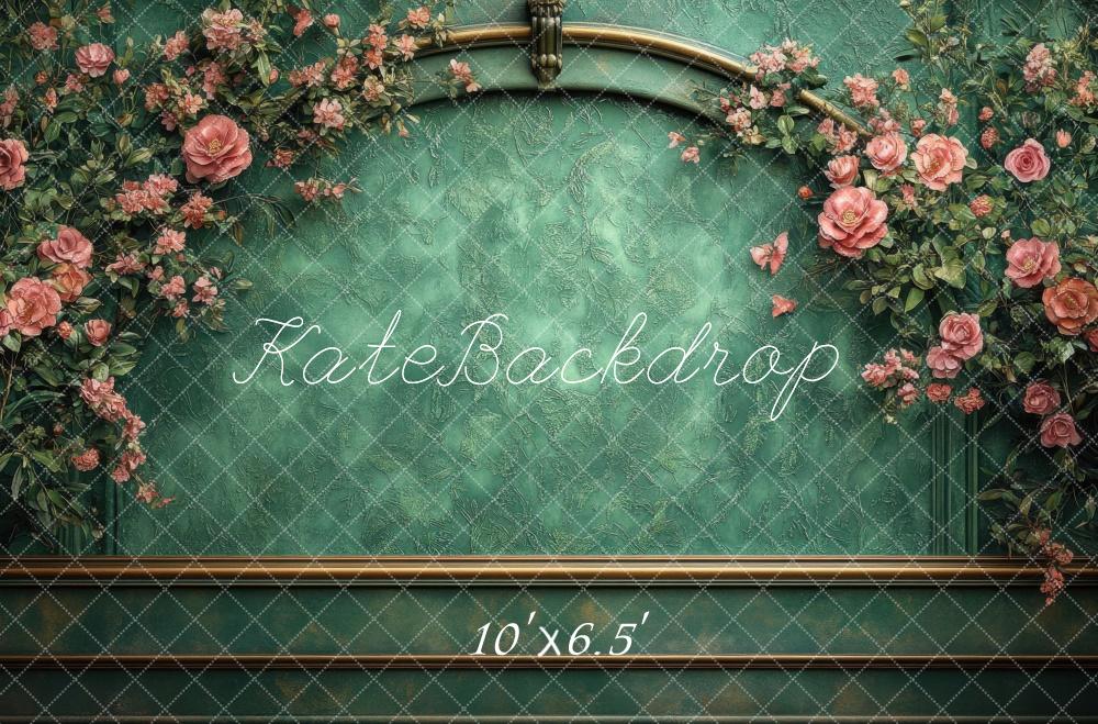 Kate Floral Arch Green Backdrop Designed by Mini MakeBelieve