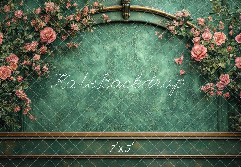 Kate Floral Arch Green Backdrop Designed by Mini MakeBelieve