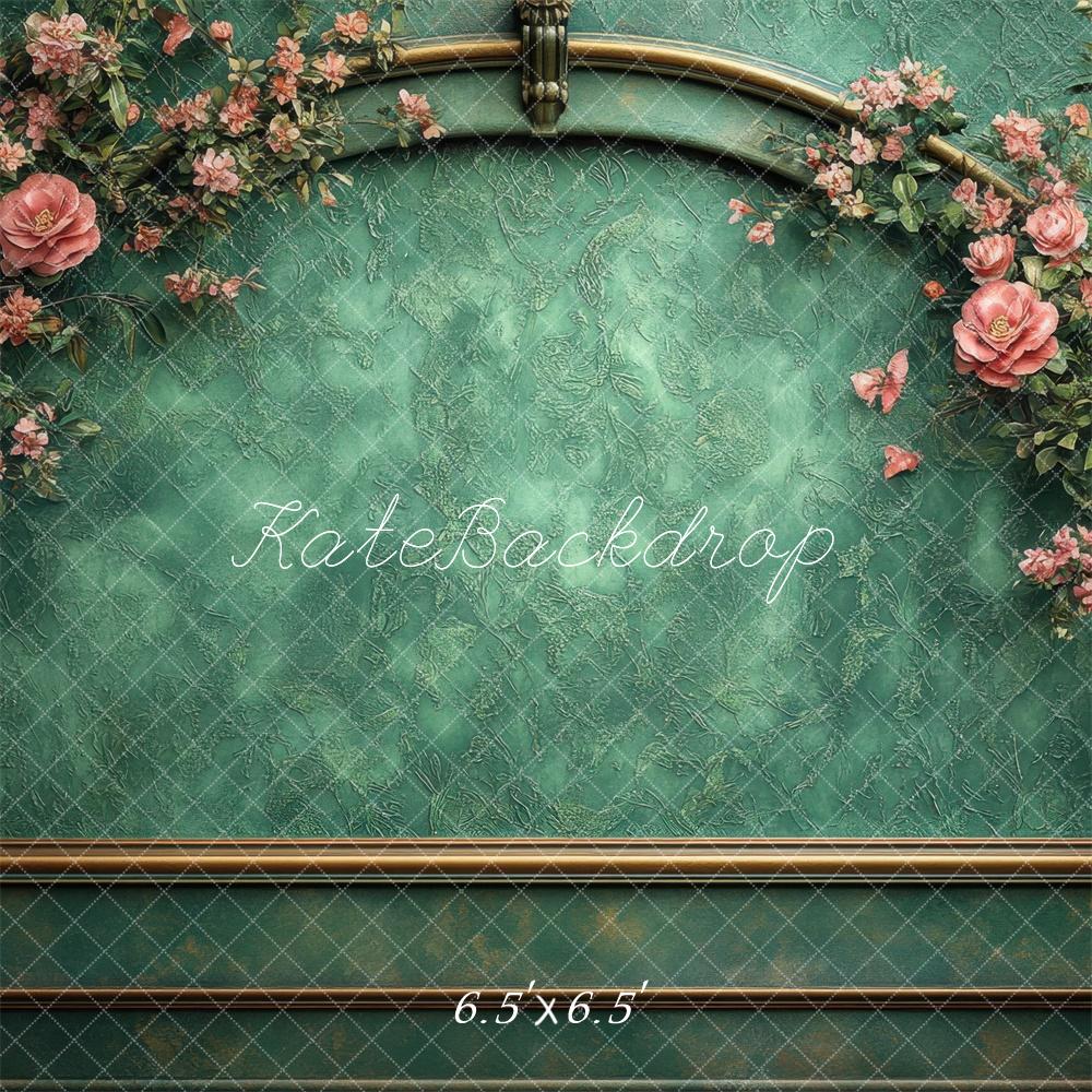 Kate Floral Arch Green Backdrop Designed by Mini MakeBelieve