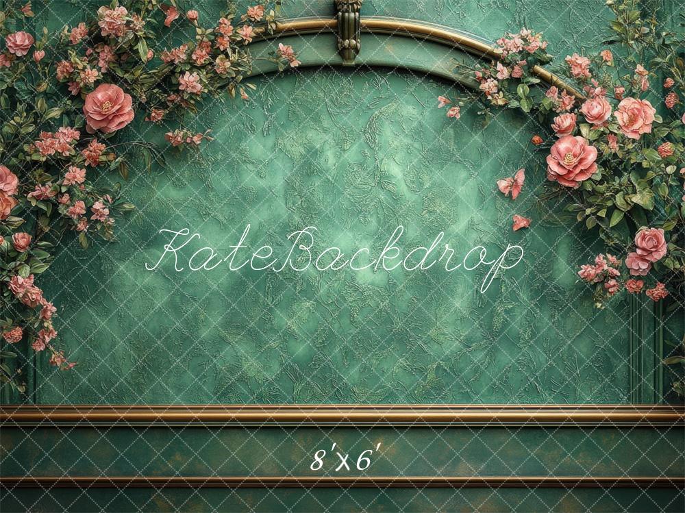 Kate Floral Arch Green Backdrop Designed by Mini MakeBelieve