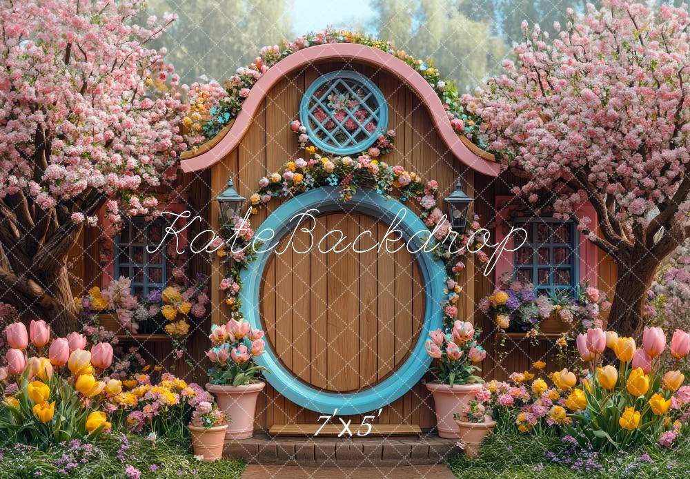 Kate Spring Cottage Floral Backdrop Designed by Mini MakeBelieve - Kate Backdrop AU