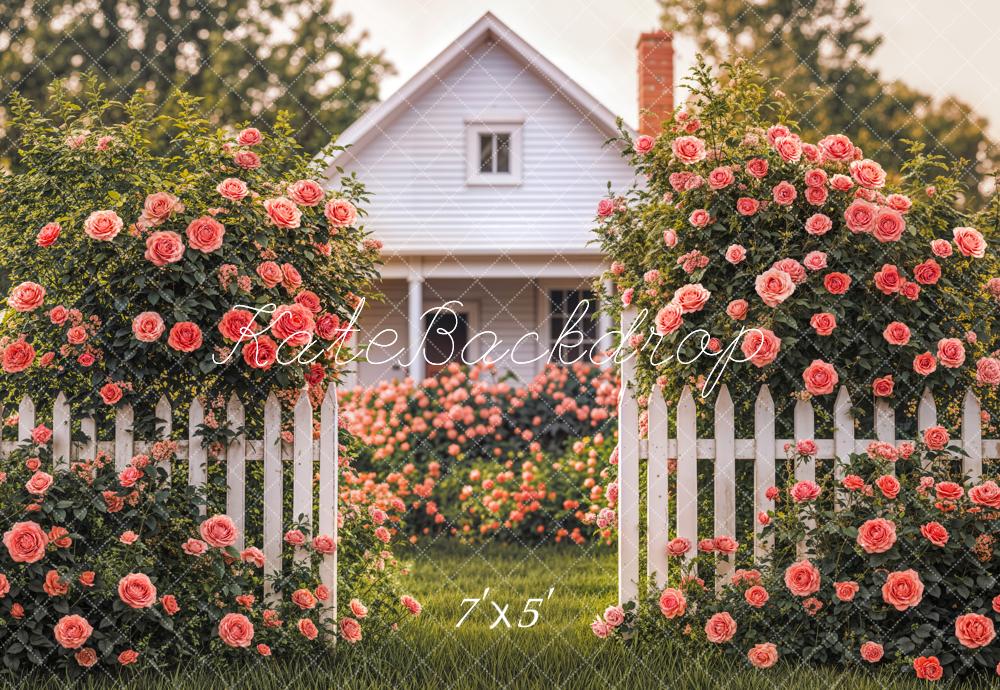 Kate Spring Flowers Villa Backdrop Designed by Emetselch