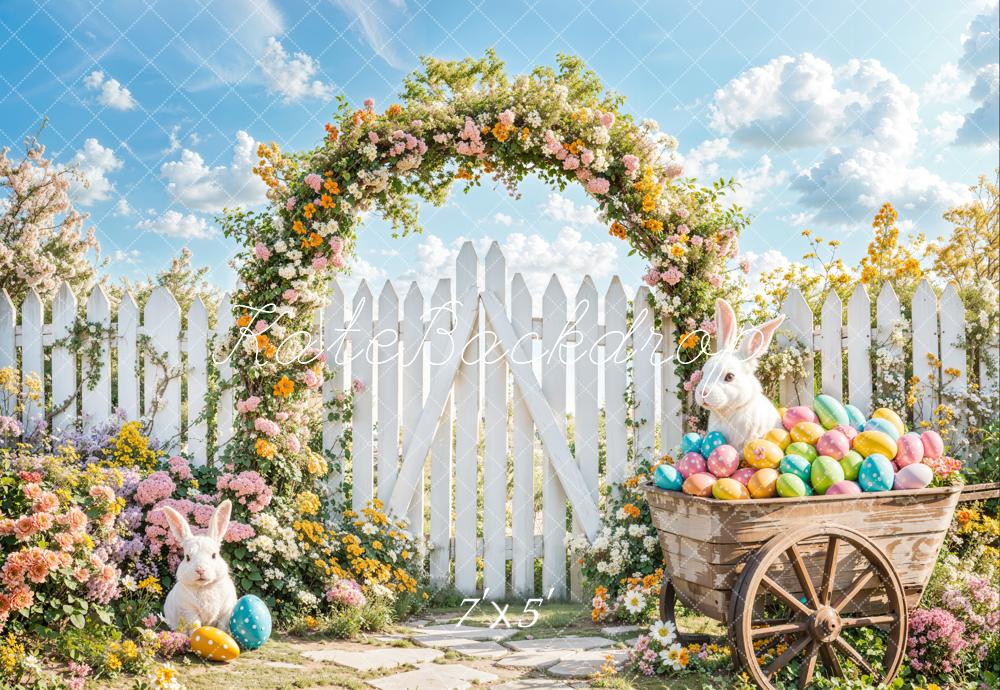 Kate Easter Bunny Arch Backdrop Designed by Emetselch