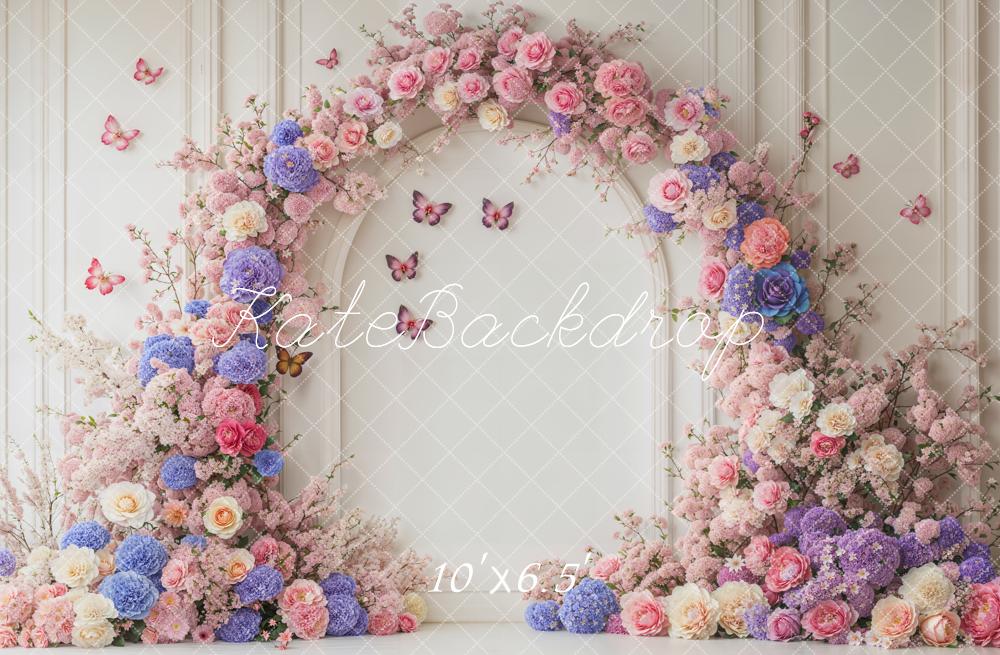 Kate Spring Flower Arch Butterfly Backdrop Designed by Emetselch