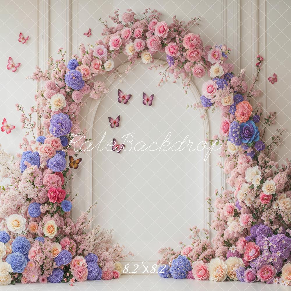 Kate Spring Flower Arch Butterfly Backdrop Designed by Emetselch