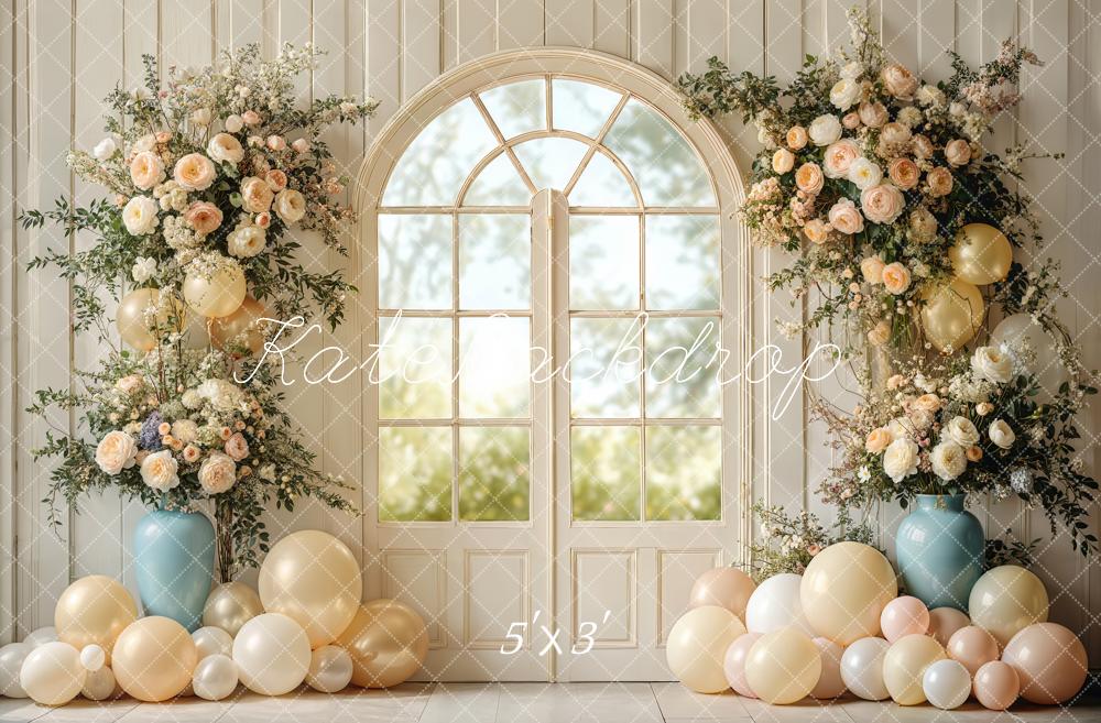 Kate Wedding Spring Arched Backdrop Balloons Designed by Emetselch