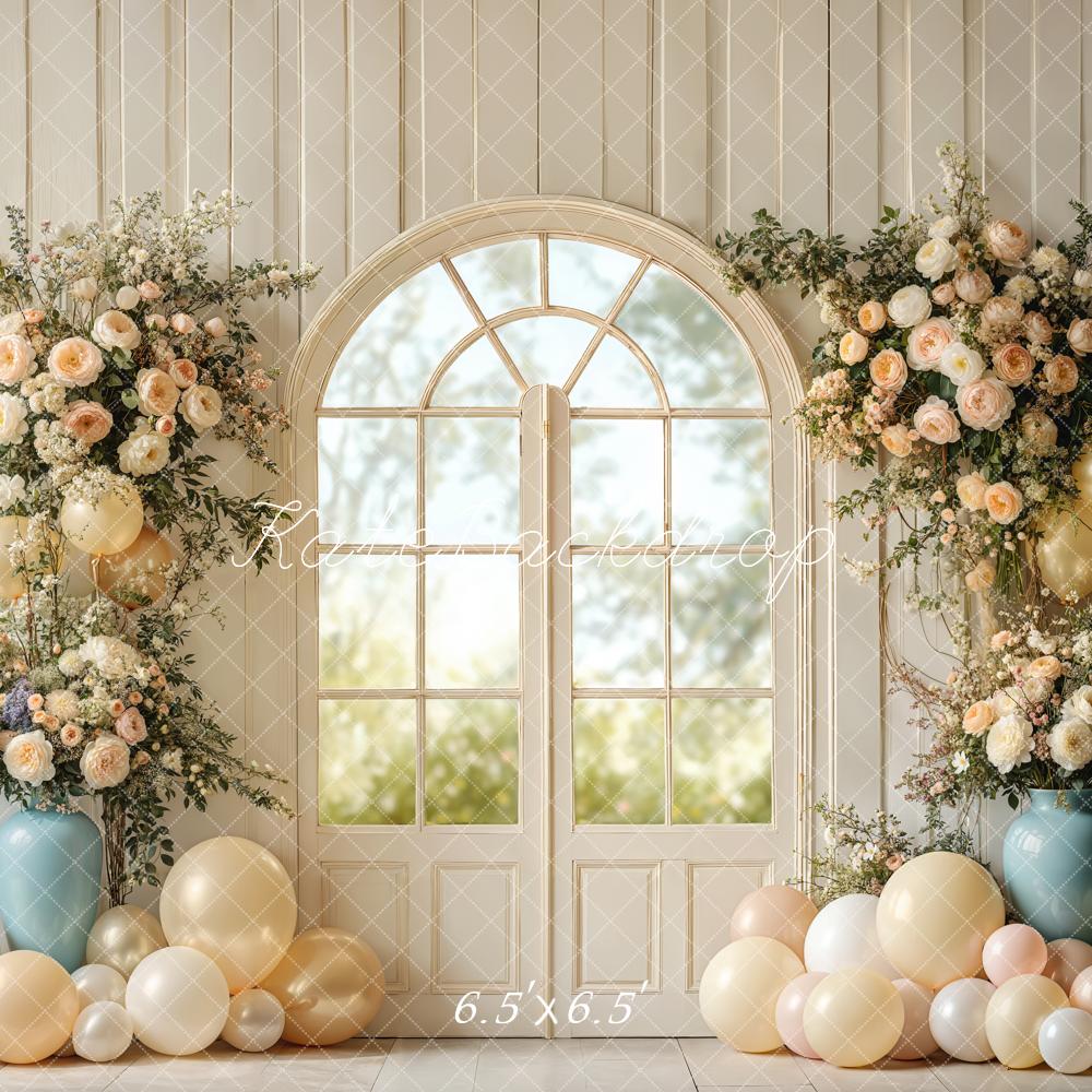 Kate Wedding Spring Arched Backdrop Balloons Designed by Emetselch