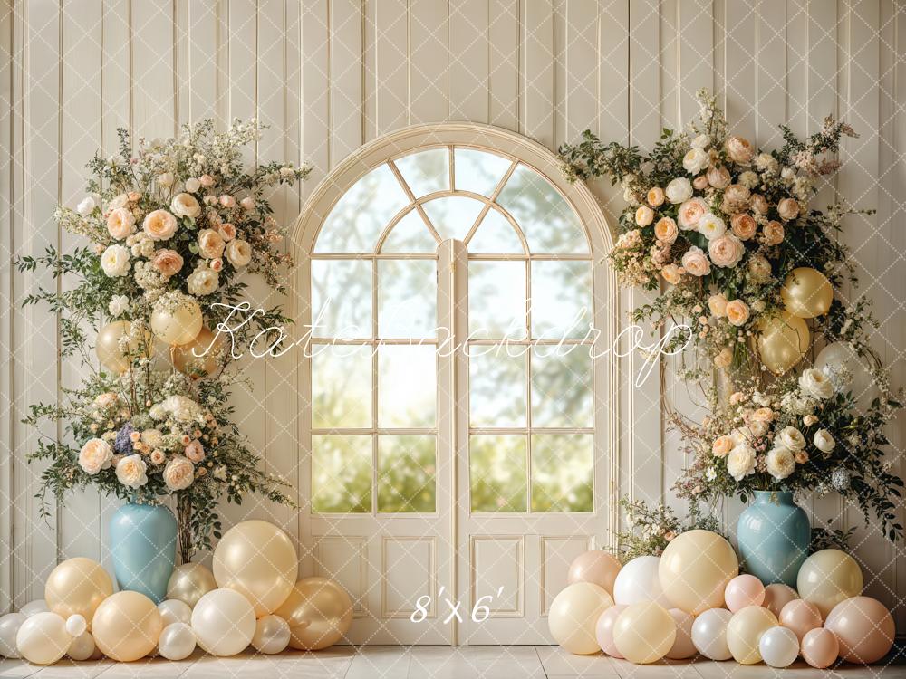 Kate Wedding Spring Arched Backdrop Balloons Designed by Emetselch
