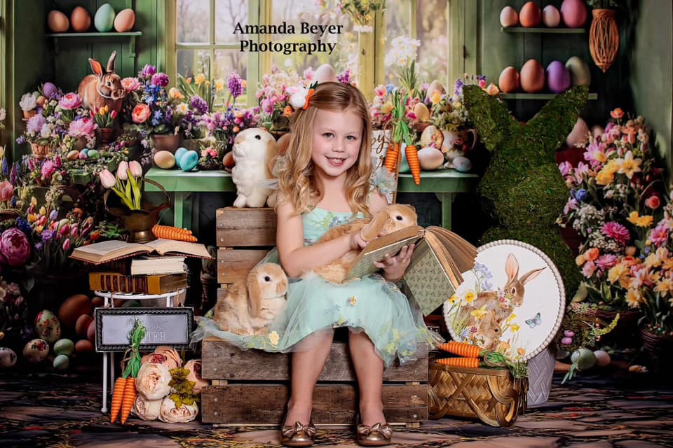 Kate Green Spring Easter Eggs Backdrop Designed by Emetselch - Kate Backdrop AU