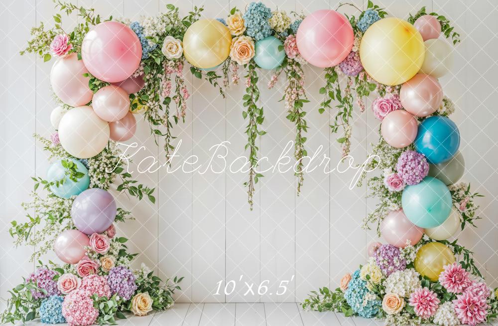 Kate Spring Balloon Birthday Backdrop Designed by Emetselch - Kate Backdrop AU