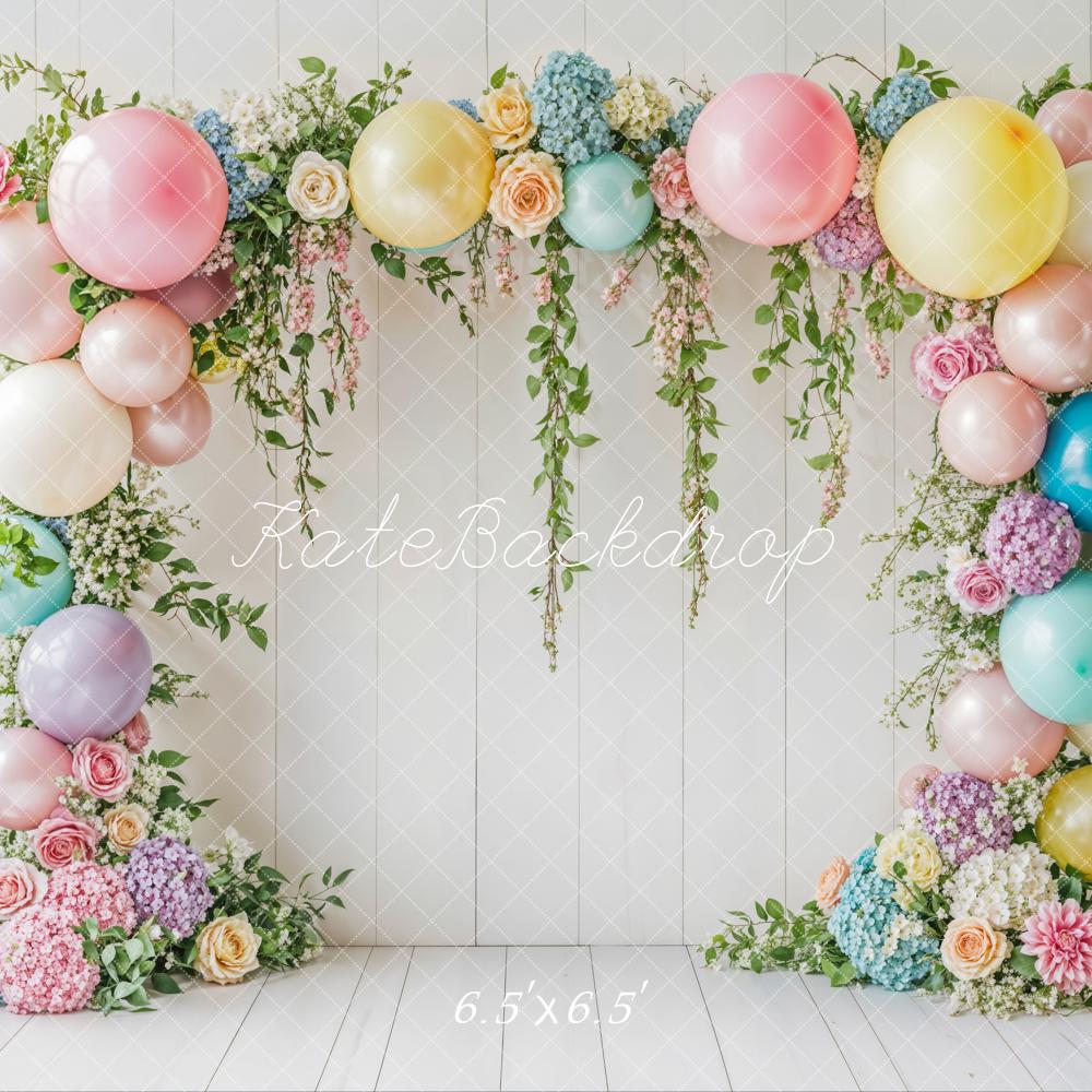 Kate Spring Balloon Birthday Backdrop Designed by Emetselch - Kate Backdrop AU