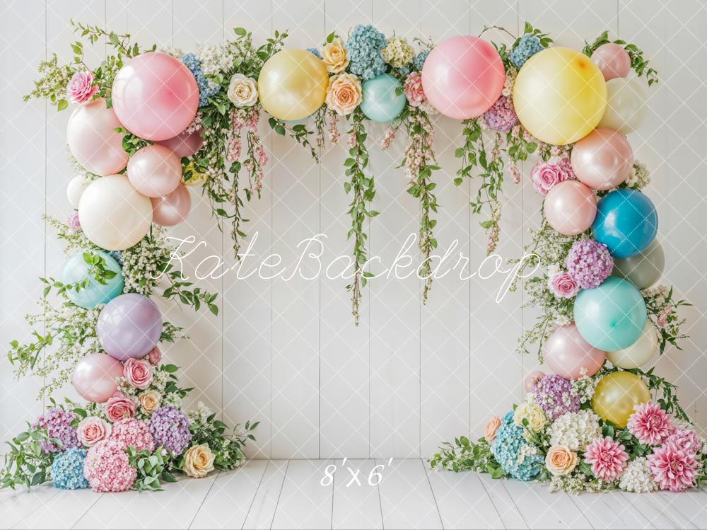 Kate Spring Balloon Birthday Backdrop Designed by Emetselch - Kate Backdrop AU