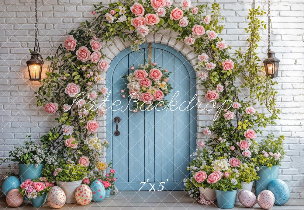 Kate Easter Backdrop Flower Arch Blue Door Designed by Emetselch
