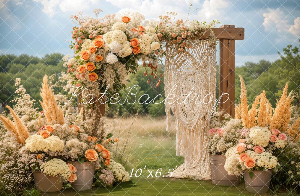Kate Boho Floral Wedding Outdoor Backdrop Designed by Emetselch - Kate Backdrop AU