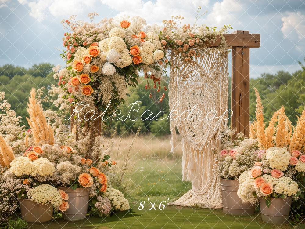Kate Boho Floral Wedding Outdoor Backdrop Designed by Emetselch - Kate Backdrop AU
