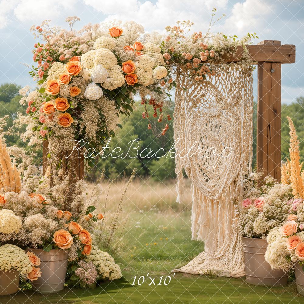 Kate Boho Floral Wedding Outdoor Backdrop Designed by Emetselch - Kate Backdrop AU