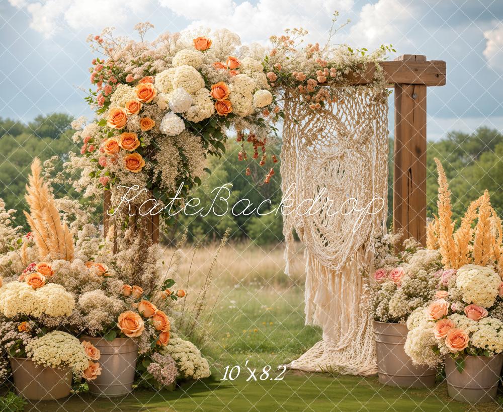 Kate Boho Floral Wedding Outdoor Backdrop Designed by Emetselch - Kate Backdrop AU