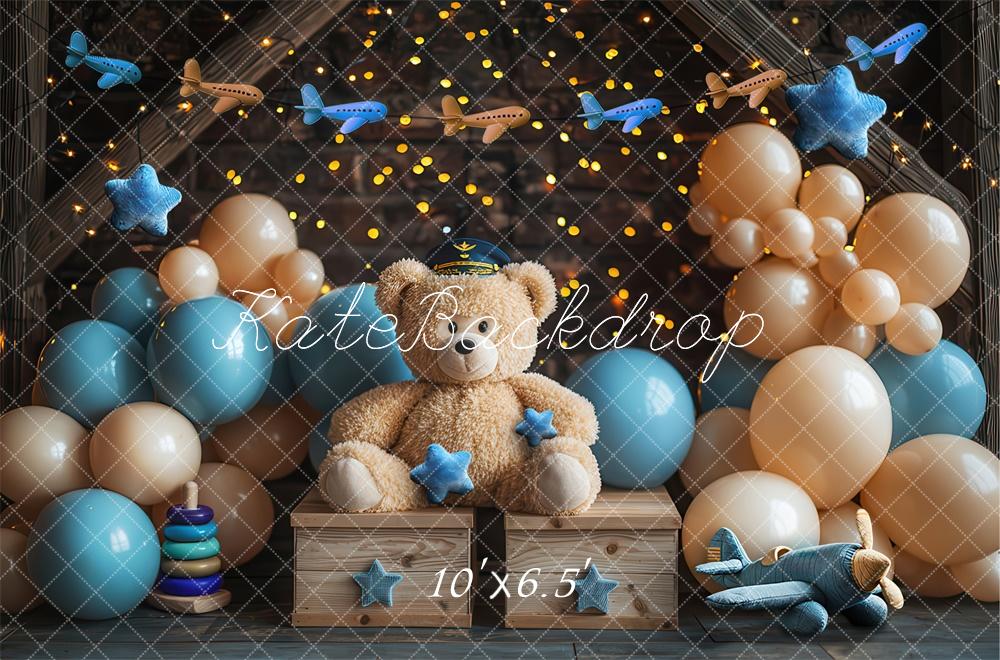 Kate Teddy Bear Pilot Backdrop Designed by Laura Bybee - Kate Backdrop AU