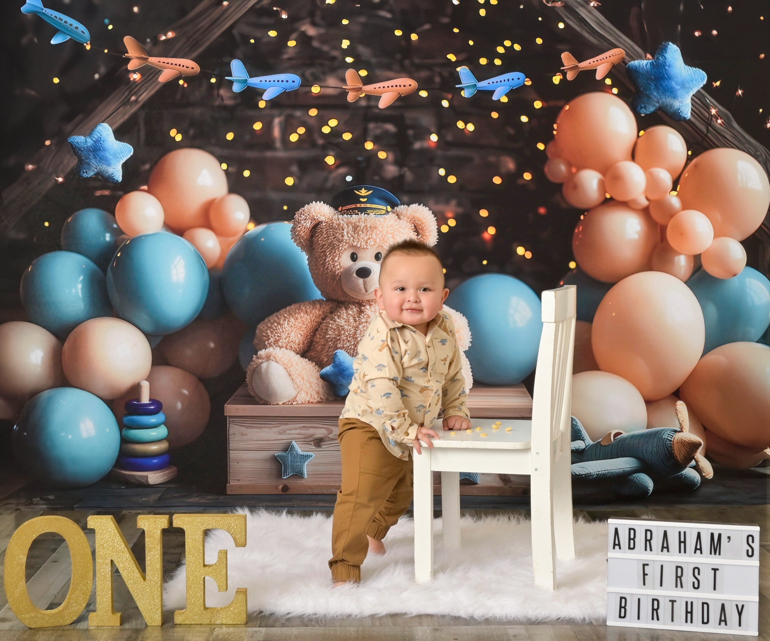 Kate Teddy Bear Pilot Backdrop Designed by Laura Bybee - Kate Backdrop AU