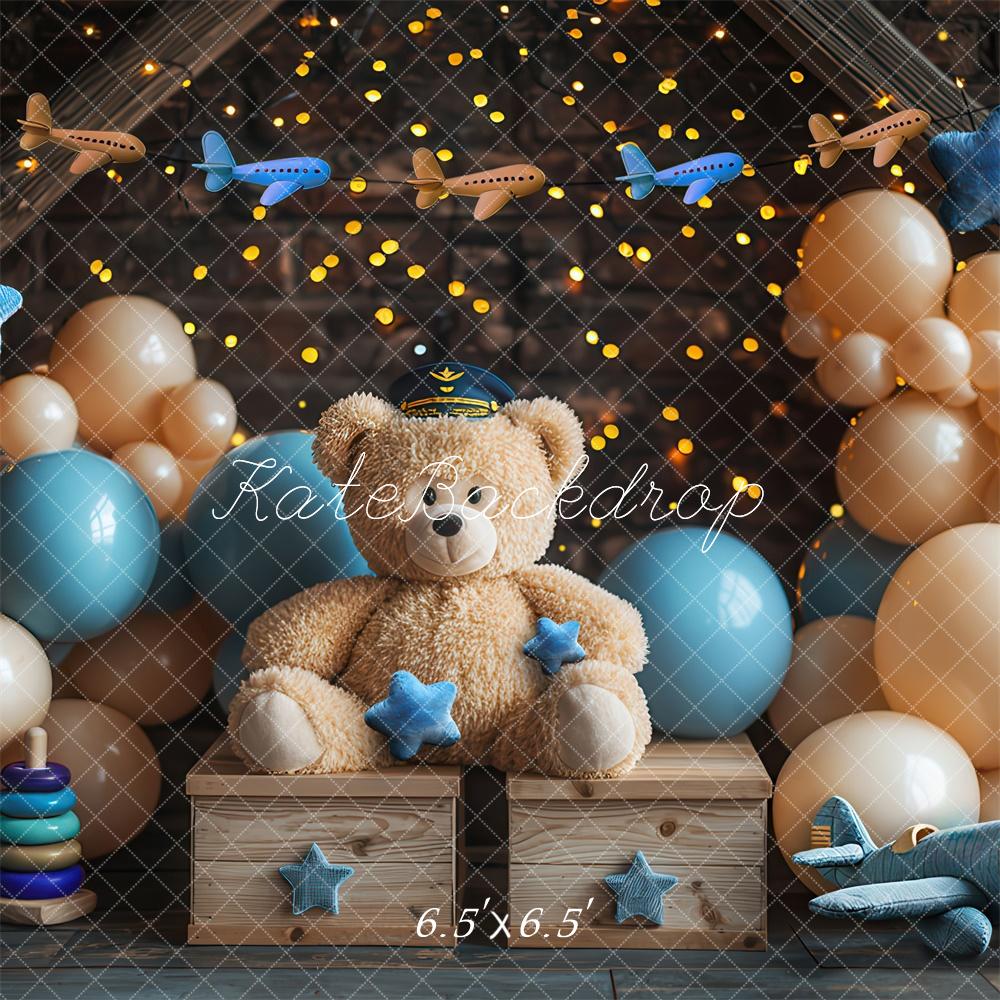 Kate Teddy Bear Pilot Backdrop Designed by Laura Bybee - Kate Backdrop AU