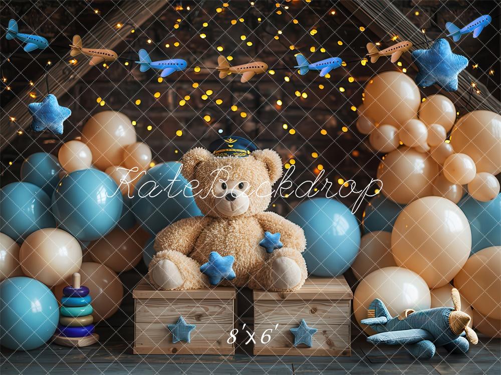 Kate Teddy Bear Pilot Backdrop Designed by Laura Bybee - Kate Backdrop AU