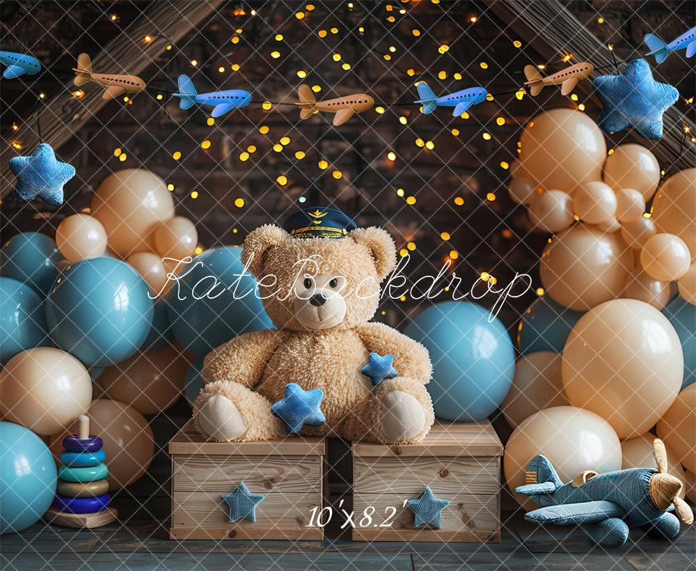 Kate Teddy Bear Pilot Backdrop Designed by Laura Bybee - Kate Backdrop AU