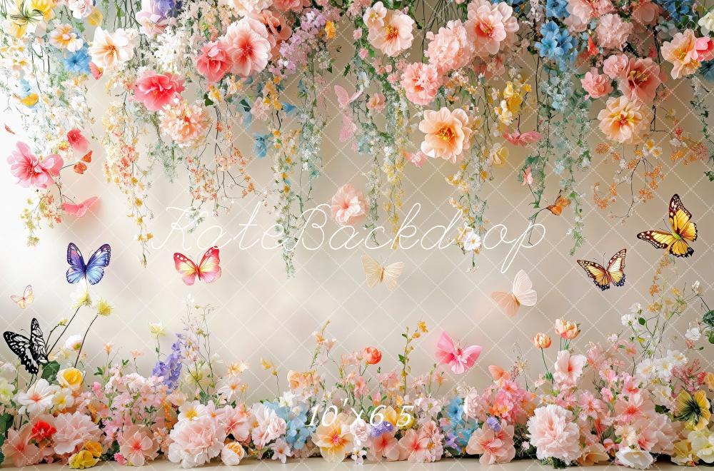 Kate Spring Butterfly Floral Backdrop Designed by Patty Roberts