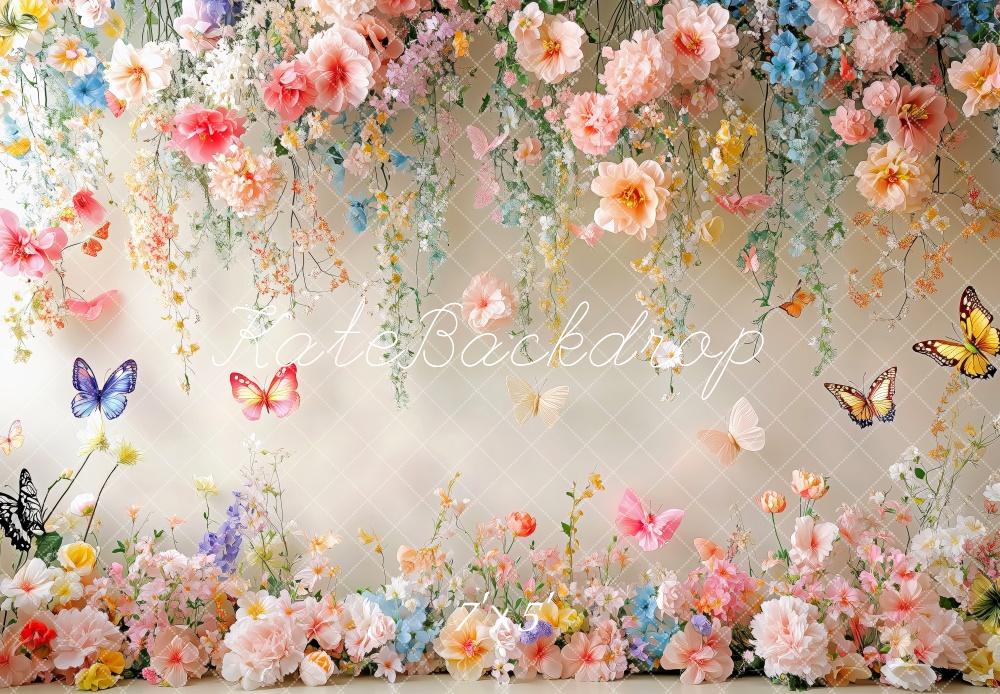 Kate Spring Butterfly Floral Backdrop Designed by Patty Roberts