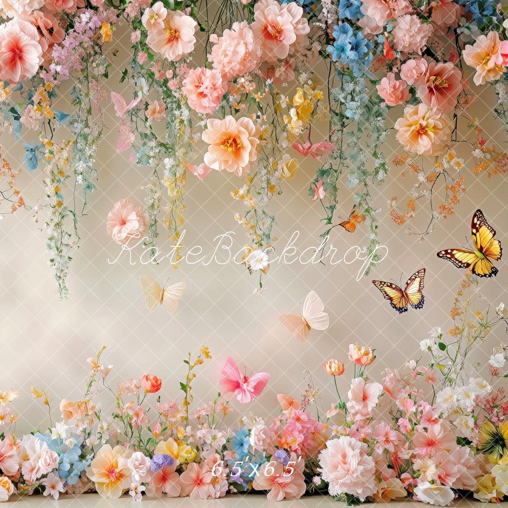 Kate Spring Butterfly Floral Backdrop Designed by Patty Roberts