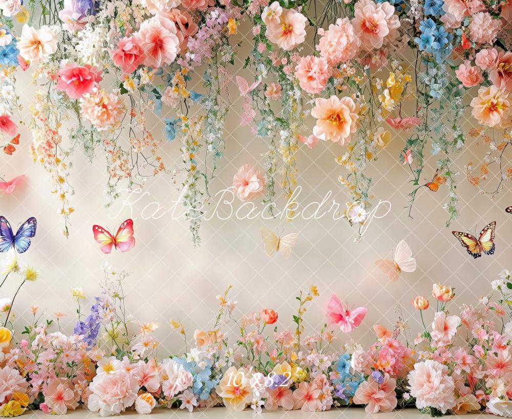 Kate Spring Butterfly Floral Backdrop Designed by Patty Roberts