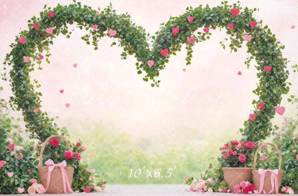 Kate Heart-Shaped Arch Valentine’s Day Backdrop Designed by Patty Roberts - Kate Backdrop AU