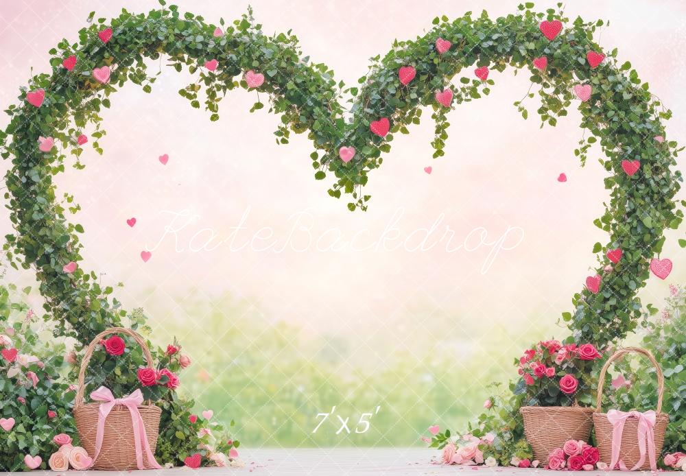 Kate Heart-Shaped Arch Valentine’s Day Backdrop Designed by Patty Roberts - Kate Backdrop AU