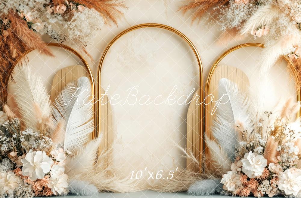Kate Neutral Bohemian Arches Backdrop Designed by Patty Roberts - Kate Backdrop AU