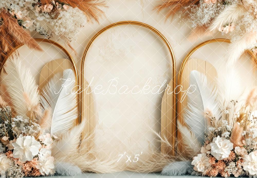 Kate Neutral Bohemian Arches Backdrop Designed by Patty Roberts - Kate Backdrop AU