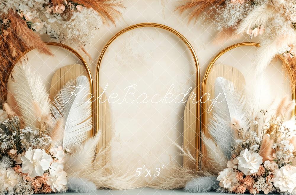 Kate Neutral Bohemian Arches Backdrop Designed by Patty Roberts - Kate Backdrop AU