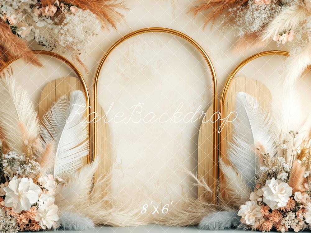 Kate Neutral Bohemian Arches Backdrop Designed by Patty Roberts - Kate Backdrop AU